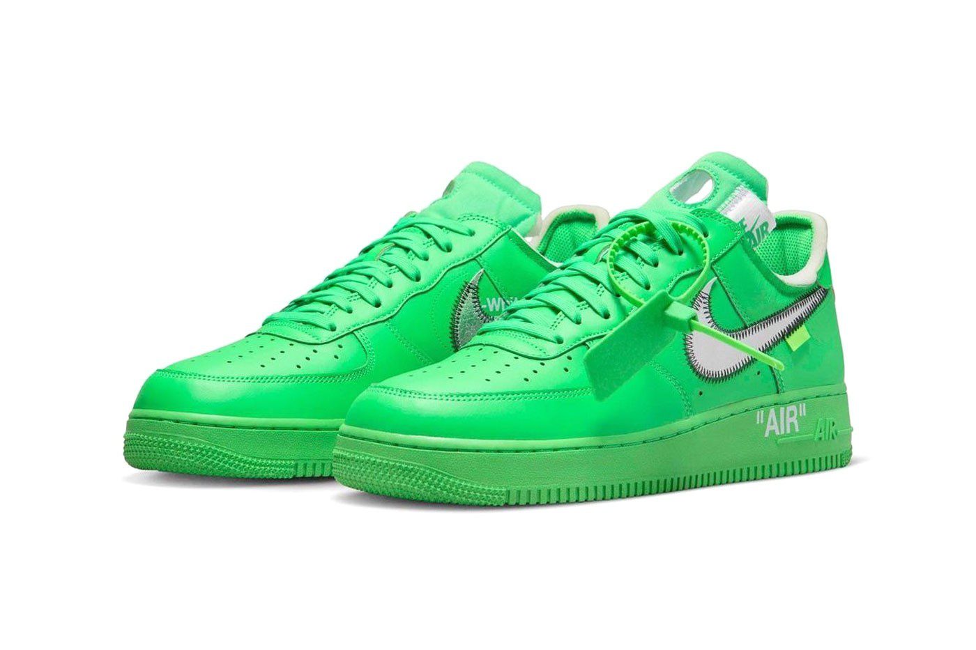 Capa Off-White x Nike Air Force 1 Low "Green Spark"